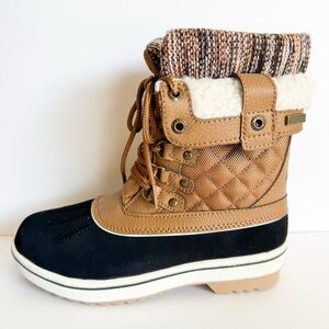 Khombu Winter Rain Boots with Quilted Upper‎ Size 6 M